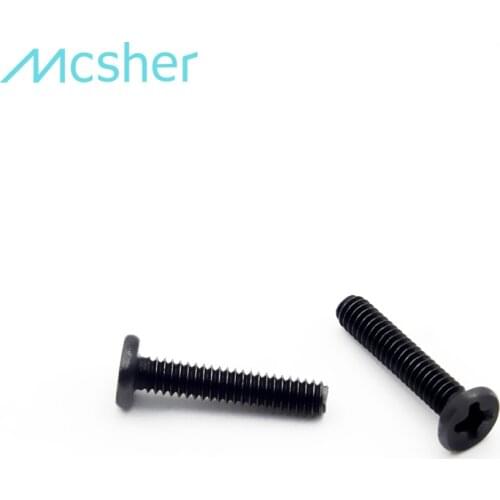 50pcs M2 x 10mm Laptop Notebook Screw Phillips Flat Wafer Head Black Zinc