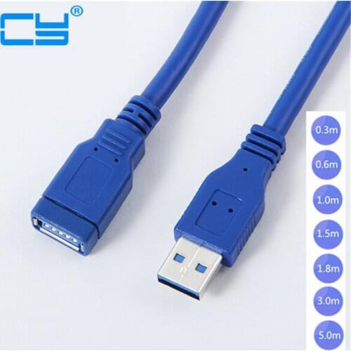 High Quality Standard USB 3.0 A Male AM to USB 3.0 A Female AF Extension Cable 0.3 m 0.6 m 1 m 1.5 m 1.8m 3m