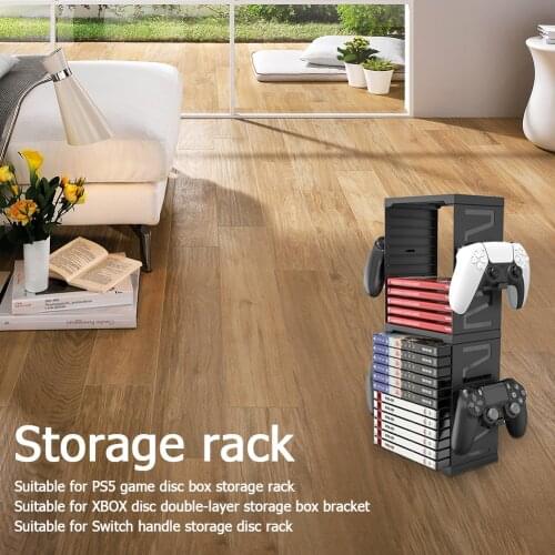 Card Storage Tower Holder Controller 24 Game Disc Bracket Game Entertainment Accessories for PS5/PS4/Switch