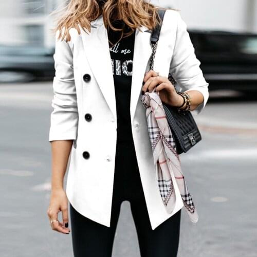 Winter Women Solid Color Jackets 2020 New Fashion Work Office Lady Suit Slim Irregular Business Female Blazer Coat Talever Traje