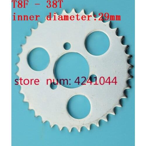 T8F 38T Tooth 29mm Rear Chain Sprocket For 43cc 49cc Minimoto Moped Scooters 2 Stroke Engine Pocket Bike Mini ATV Quad