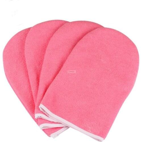 1pair Wax Protect Gloves Paraffin Wax Mini SPA Cotton Mittens Protection Nail Hand Glove for Warm Wax Heater