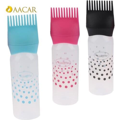 HOT 1PCS 170ML Comb Brush Styling Tool Hair Coloring Hair Tools Hair Dye Applicator Bottles Plastic Dyeing Shampoo Bottle Oil