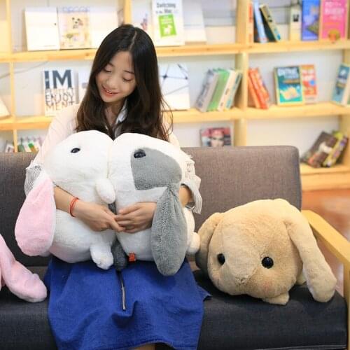 1pcs 45cm Cute Animal Cartoon Rabbit Kneeling Soft Pillow Plush Doll Stuffed Doll Birthday Presents For Children Kids