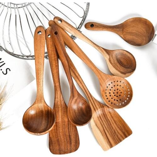 7x Kitchen Cooking Utensil Set Spoon Spatula and Scoop Set Non-Stick