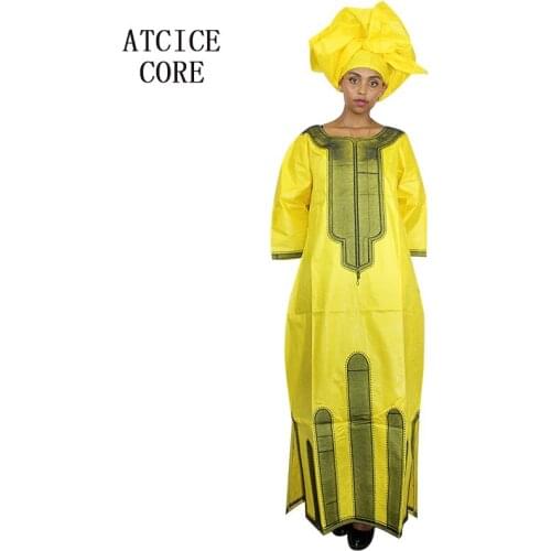 African dresses for women fashion tradition design new african bazin embroidery dress