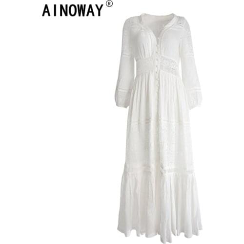 Ainoway White Summer Dresses