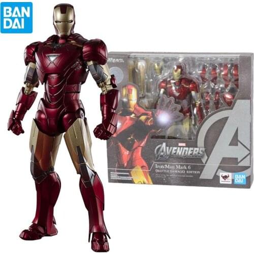 Bandai Spirits Tamashii Nations Marvel Avengers Battle of New York Edition Iron Man Mark 6 Mk6 S.h. Figuarts Action Figure Toys