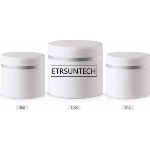 30g 50g 100g Cream Jar,Double Layer,White Plastic Makeup Container,PP Sample Cosmetics Box,Empty Mask Canister F20171159