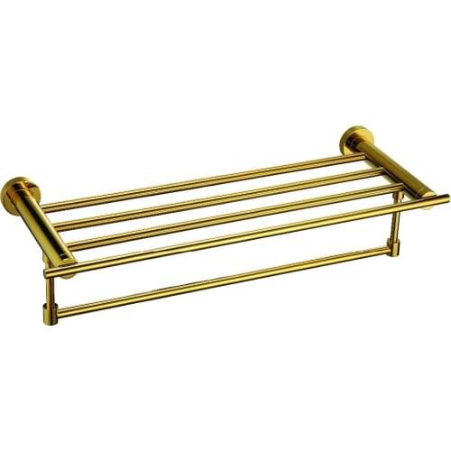 FREE SHIPPING new design gold Pvd towel shelf
