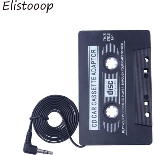 Elistooop Car Cassette Universal Car Audio Cassette Tape Adapter for iPod MP3 CD DVD Player 3.5mm Jack