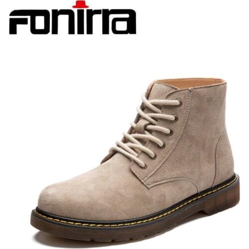 FONIRRA 2019 Winter Men Snow Boot Pointed Toe Men Chelsea Boots Lace-up Ankle Boots High Quality Men British Style Shoes 577