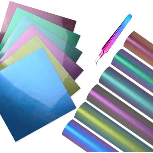 FOSHIO Multi-color PVC Heat Transfer Vinyl Film T-shirt Iron On HTV Printing Sheet Press Clothes Hats Bags DIY Tool Kit 12"x12"
