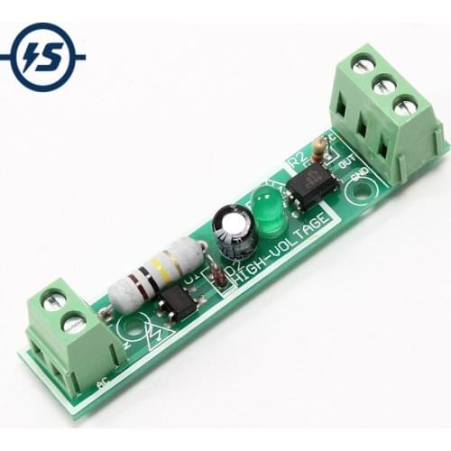 TTL AC 220V Optocoupler Isolation Module SCM Testing Board Voltage Detection Adaptive for PLC 1Bit 1 Channel