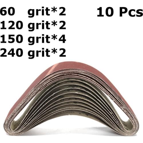 10Pcs Abrasive Sanding Belt 50x686mm Sanding Paper for Belt Sanders Bench Grinder 60-150 Grit Grinding Polishing Tool