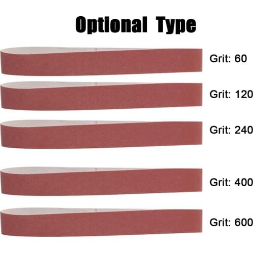 10 pieces 40x740mm A/O Abrasive Sanding Belts P60-600 Coarse to Fine Grinding Belt Grinder Accessories