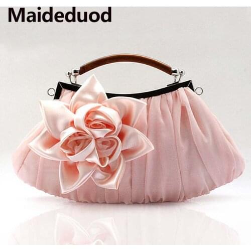Maideduod Practical Flowers Dinner Bag Bride Wedding Luxury Handbag Multi-color Evening Bag Purse Fashion Party Clip Clutches