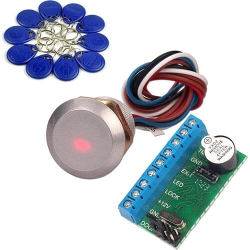 Micro access control RFID ID reader hidden wiegand 26 waterproof with mini controller + 10pcs id keyfob