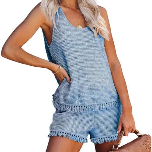 Fashion Women Two Pieces Outfit Mesh Design Cool Lightweight Female Outfit Summer Casual Tops Shorts Set Women Matching Suit