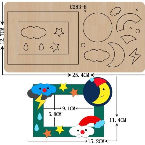 New Photo frame Wooden die Scrapbooking C-283-8 Cutting Dies Compatible with most die cutting machines