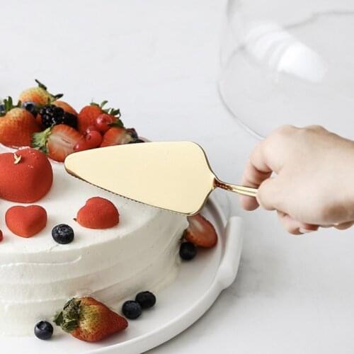 NEW Golden Toothed Spatula Cheese Cake Spatula Cake Pizza Shovel Knife 304Stainless Steel Butter Knife 1pc