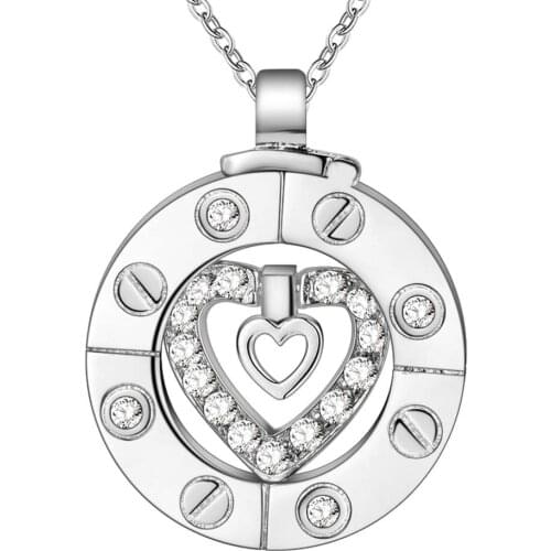 Wholesale Charm Silver Color Pendants For Women Fashion Jewelry Necklace Lady Fashion Jewelry Pendant The Contains Heart AN292