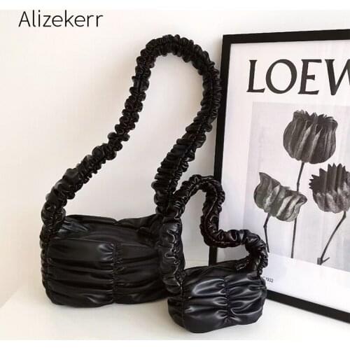 Personalized Pleated Shoulder Bags For Women 2021 New Luxury Top Quality Simple Fashionable Soft Purses And Handbags Casual Chic