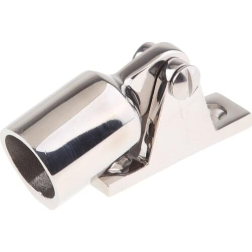 Mirror Polished Stainless Steel Canopyn Boat Deck Hinge Mount Bimini Top Cap Tube 7/8 inch