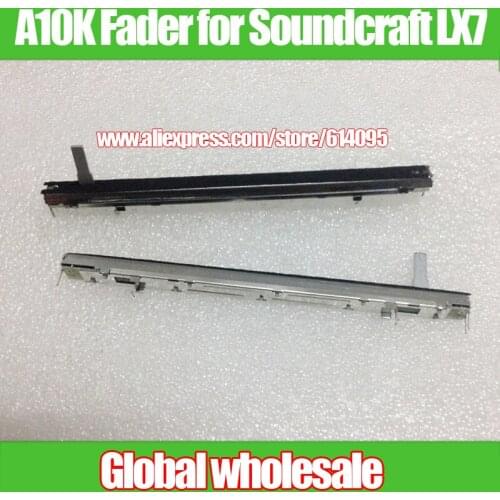 2pcs Straight Slide Potentiometer A10K Fader for Soundcraft LX7 48-Way BEHRINGER Mixer Handle Length 15C