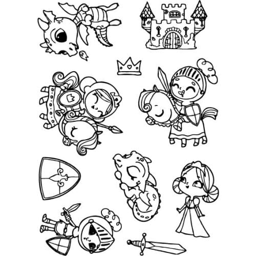 Legend of the Dragon Transparent Clear Stamps for DIY Scrapbooking/Card Making/Kids Christmas Fun Decoration Supplies
