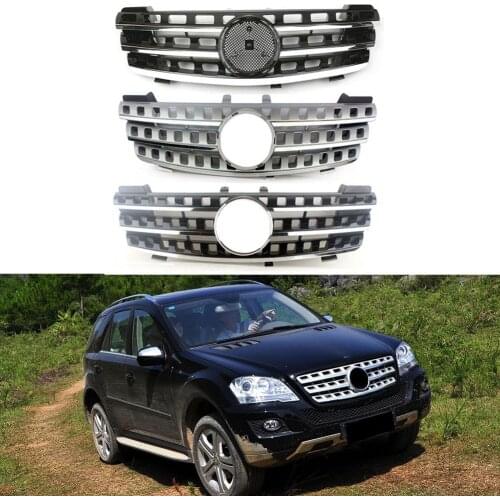 Front Grille Bumper Grill For Mercedes-Benz W164 ML300 ML350 ML500 2006 2007 2008 New ABS Black