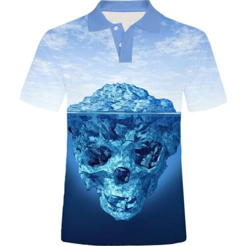 IFPD EU/US Size Skull Island New 3D Polo Shirts For Mens Wine Bottle 3D Printed Shirt Summer Homme Hip Hop Streetwear Tops