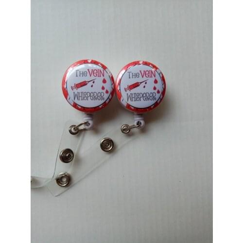 The Vein Whisperer Phlebotomist- Nurse Badge Reel 10pcs/lot