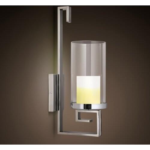 Contemporary contracted LED candle Wall lamp hotel bedroom bedside sitting room aisle wall lamps