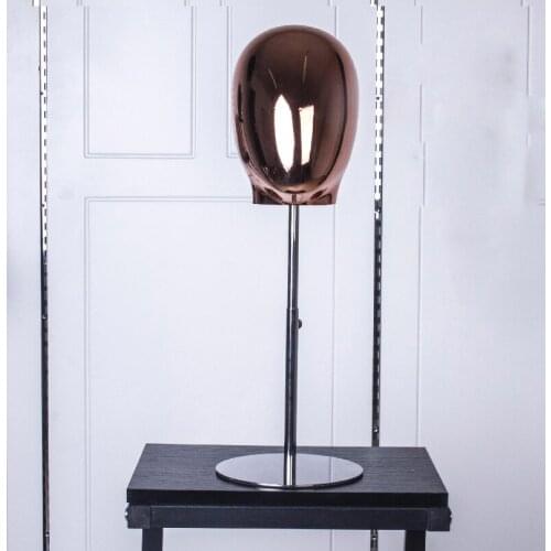 Top Level Men Head Mannequin Fiberglass Head Manikin With Metal Base Hot Sale