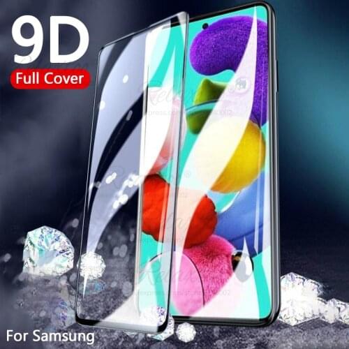 9D Full cover Tempered Glass For Samsung A51 A515F Screen Protector on for Galaxy A50 A50S A505 A507 a 50 50s 51 Protective film
