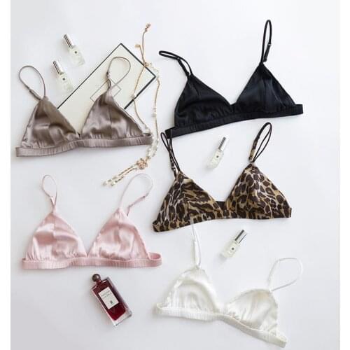 Womens 88% Real Silk 12% Spandax non-pad everyday sexy Wireless Bra Bralette TG121