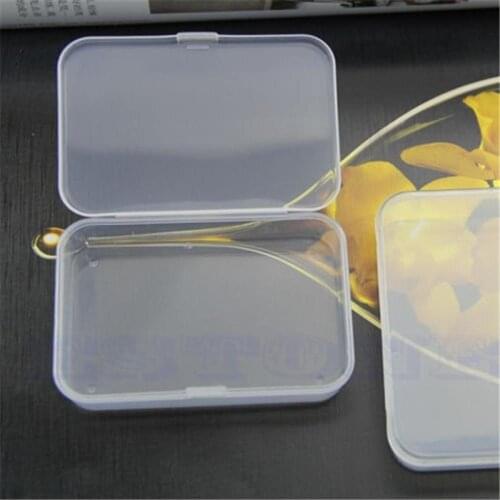 1pcs Practical Transparent Fine Storage Box Collection Container Case With Lid Storage Card Cases Coin Jewelry Organizer Boxes