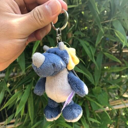 10cm Dinosaur Triceratop plush toys hobbies cartoon Tyrannosaurus stuffed toy Keychain for children Birthday Christmas gift
