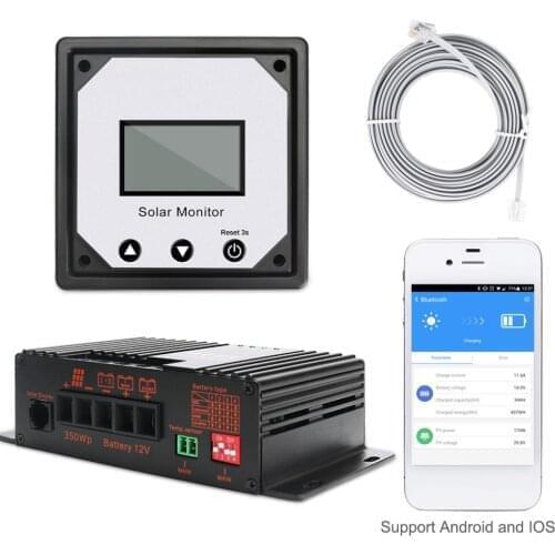 20A 12V MPPT Bluetooth Solar Charge Controller Phone APP Monitoring Solar Panels Charge Controller Auto Solar Battery Regulators