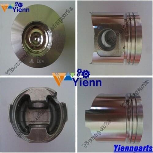 3D84-3 3TNE84 Piston 129002-22081 129002-22090 With pin clips For Yanmar PC30-1 Excavator 3TNE84 Diesel engine Part