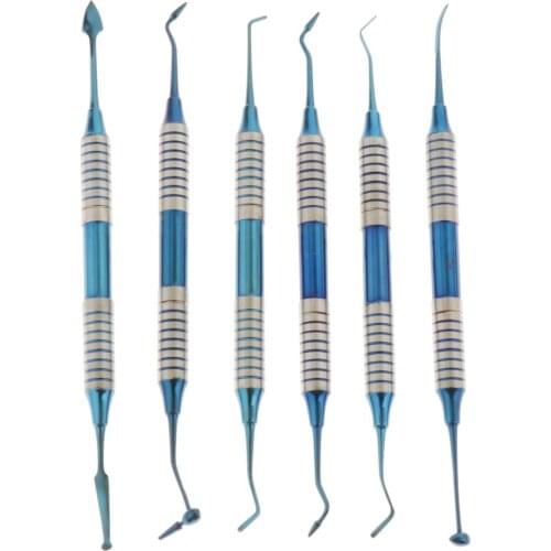 6pcs Composite Resin Filler Set Spatula Polish Coated Restoration Kit