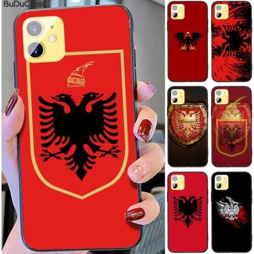 Riccu Albania Albanians Flag Phone Case For iphone 11 12 Mini Pro Max X XS MAX 6 6s 7 8 Plus 5 5S 5SE XR SE2020