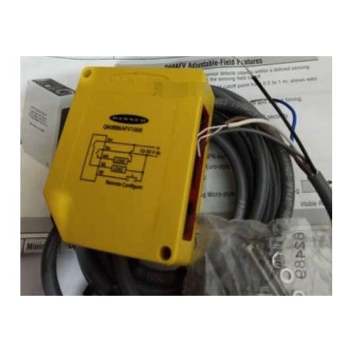 Q60BB6AFV1000 Sensor; Adjustable-Field (0.2-1m cutoffpoint); Input: 10-30Vdc; 2m cable 70092