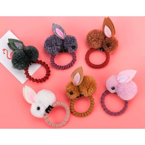 Baby elastic hair bands girls accessories 3d rabbit cute baby girl hair clips kids headwear child hairpin toddler scrunchie pins