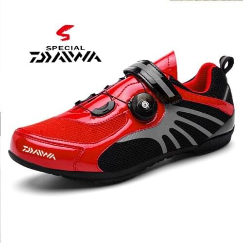 Daiwa Men Fishing Breathable Cycling Sneakers MTB Shoes Road Bike Shoes Women Reflective Racing Bicycle Sneakers Cycling Shoes