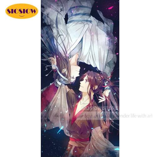 Fanart 5d Diy Diamond Painting Mo Dao Zu Shi Wei Wuxian Lan Wangji Diamond Mosaic Embroidery Cartoon Cross Stitch Full Set Gifts