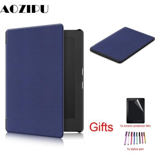 Funda Case for KOBO Aura H2O Edition 2 6.8" 2017 PU Leather Ultra Slim Protective Stand Cover Funda Case +Film+Pen