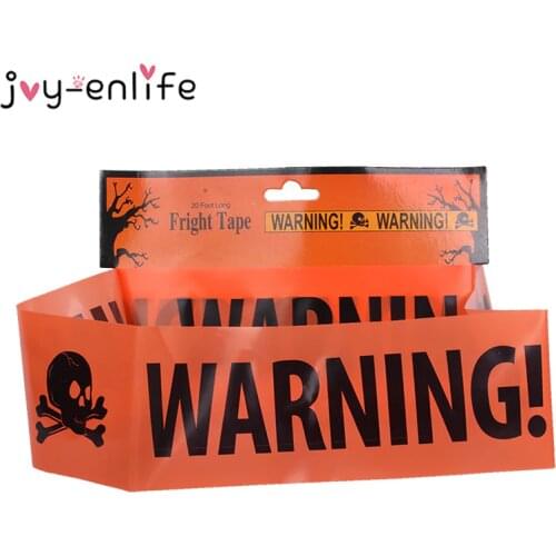 JOY-ENLIFE Halloween Warning Caution Tape Halloween Party Danger Tape Warning Tape Isolation Belt Sign Garden Decor 580x8.5cm