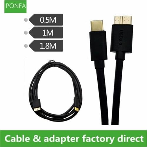 USB 3.1 Type-C to USB 3.0 Micro B Cable Male Connector Fast Data Sync Cord For Macbook External Hard Drive Disk PC 0.5m 1m 1.8m